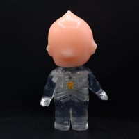 Image 3 of 4.5" Large Orange Glow in the Dark Halloween Special Ghost with a Scythe Double Cast Resin Figure