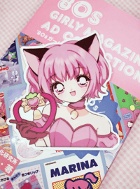 Image 3 of Tokyo Mew Mew 90s Ichigo 3" Waterproof Vinyl Sticker 