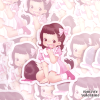 Image 2 of Naughty Girl Sticker | Creepy Cute Kitsch Art on Waterproof Vinyl