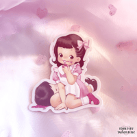 Image 1 of Naughty Girl Sticker | Creepy Cute Kitsch Art on Waterproof Vinyl