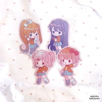 Image 1 of Doki Doki Literature Club Anime Gloss Stickers