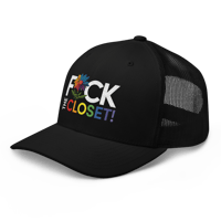 Image 3 of Fuck The Closet! Embroidered Trucker Hat