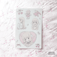 Chobits Chii Sticker Sheet | Anime Retro Kitsch Fanart as Vinyl Sticker Sheet