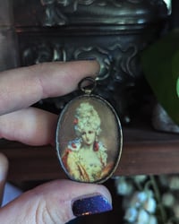 Antique French lady pendant 