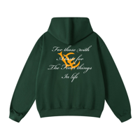 Image 1 of Satin Green hoodie: For those with a taste for the finer things in life