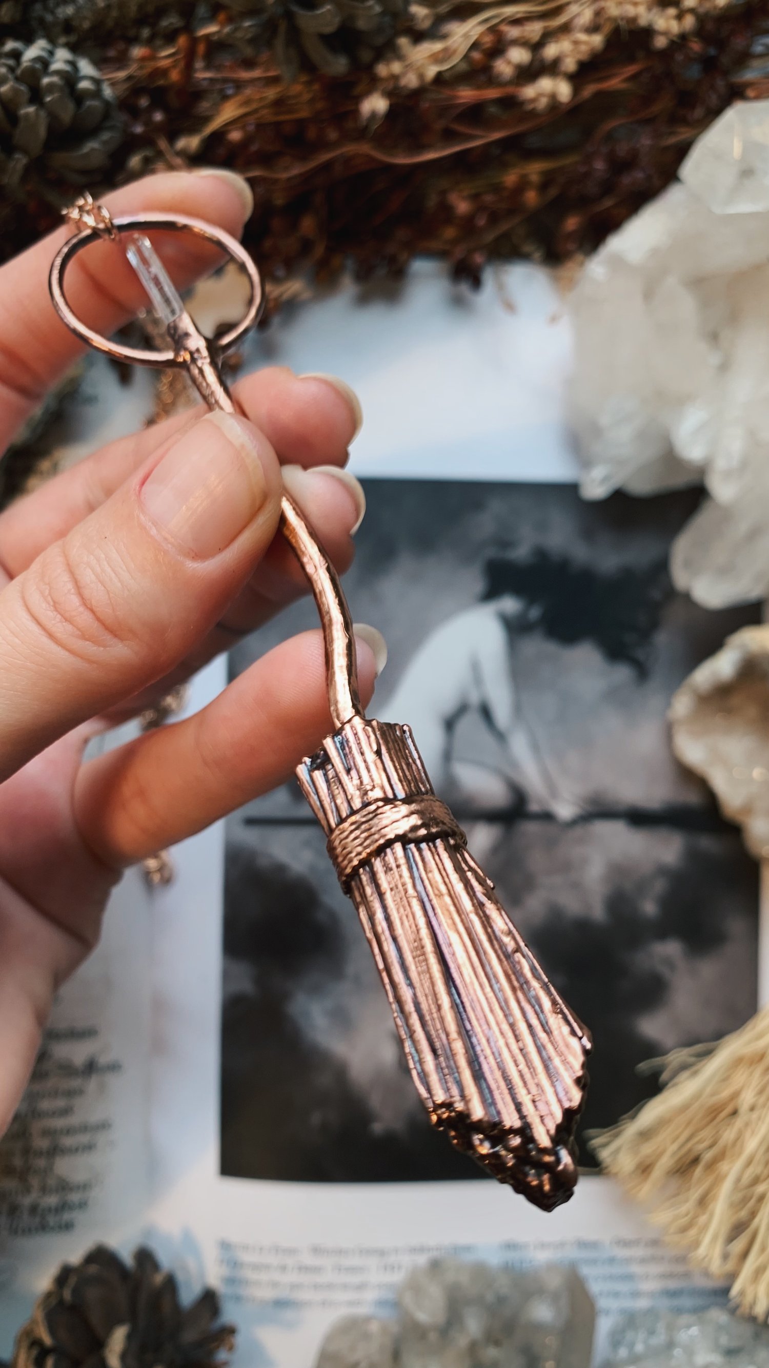 Image of Willow & Quartz Broomstick 