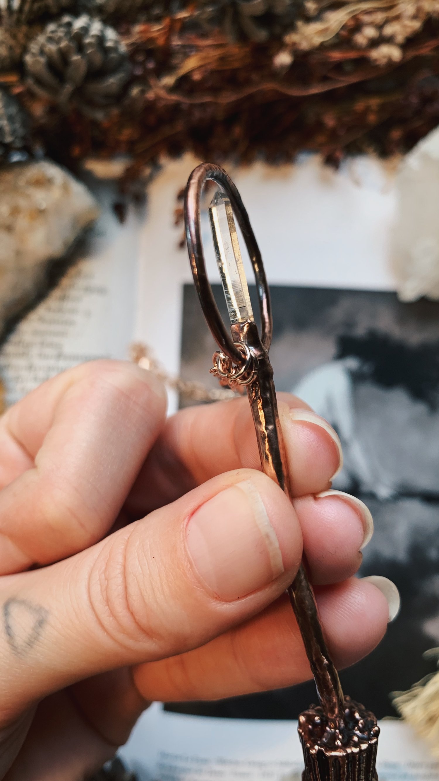 Image of Willow & Quartz Broomstick 