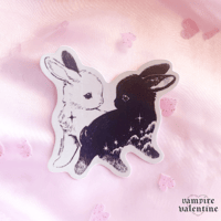 Image 2 of You In Me Bunnies | Yin Yang Rabbit Art on Waterproof Vinyl