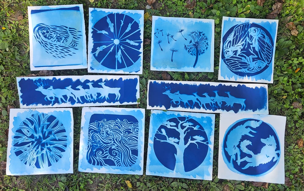 Image of Shadow Puppet Cyanotypes