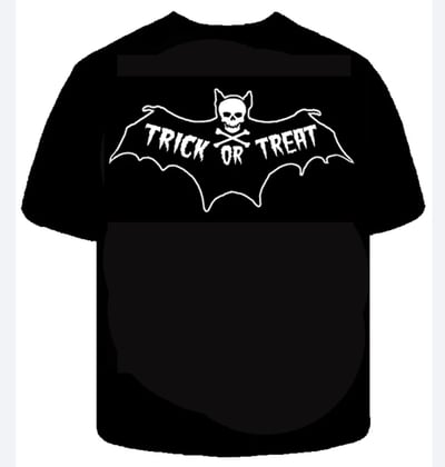 Image of Xlg - TRICK OR TREAT BAT Mens last shirt 