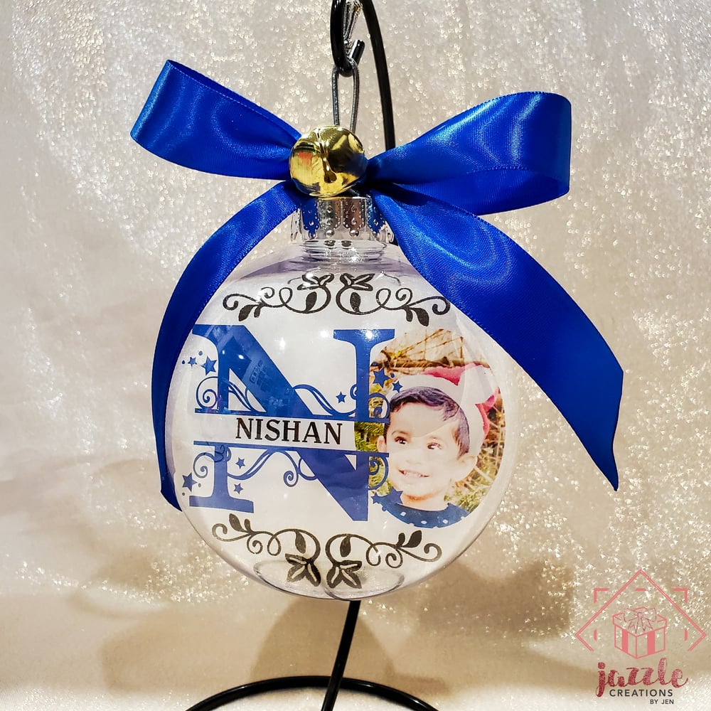 Image of Monogram Initial with Photo Baubles