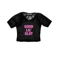 Image 1 of GOOD LIL' SLUT MESH BABYGIRL TOP