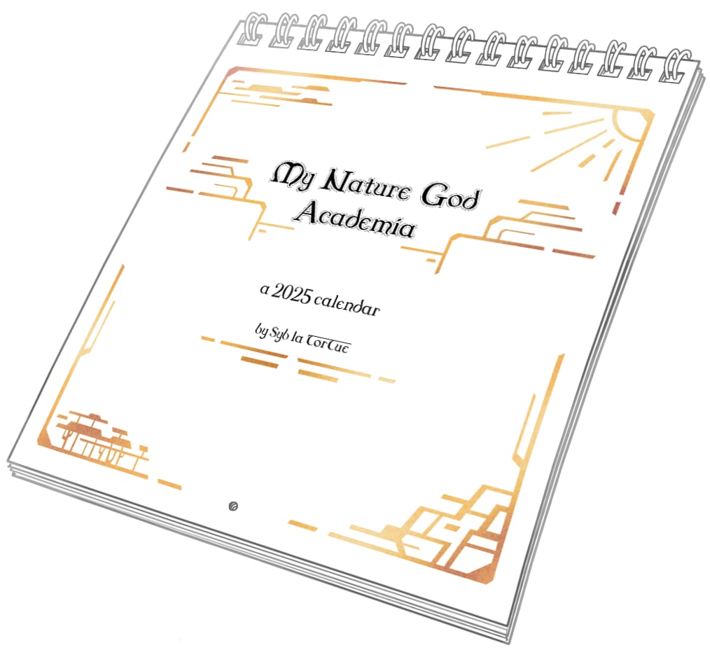 Image of My Nature God Academia calendar