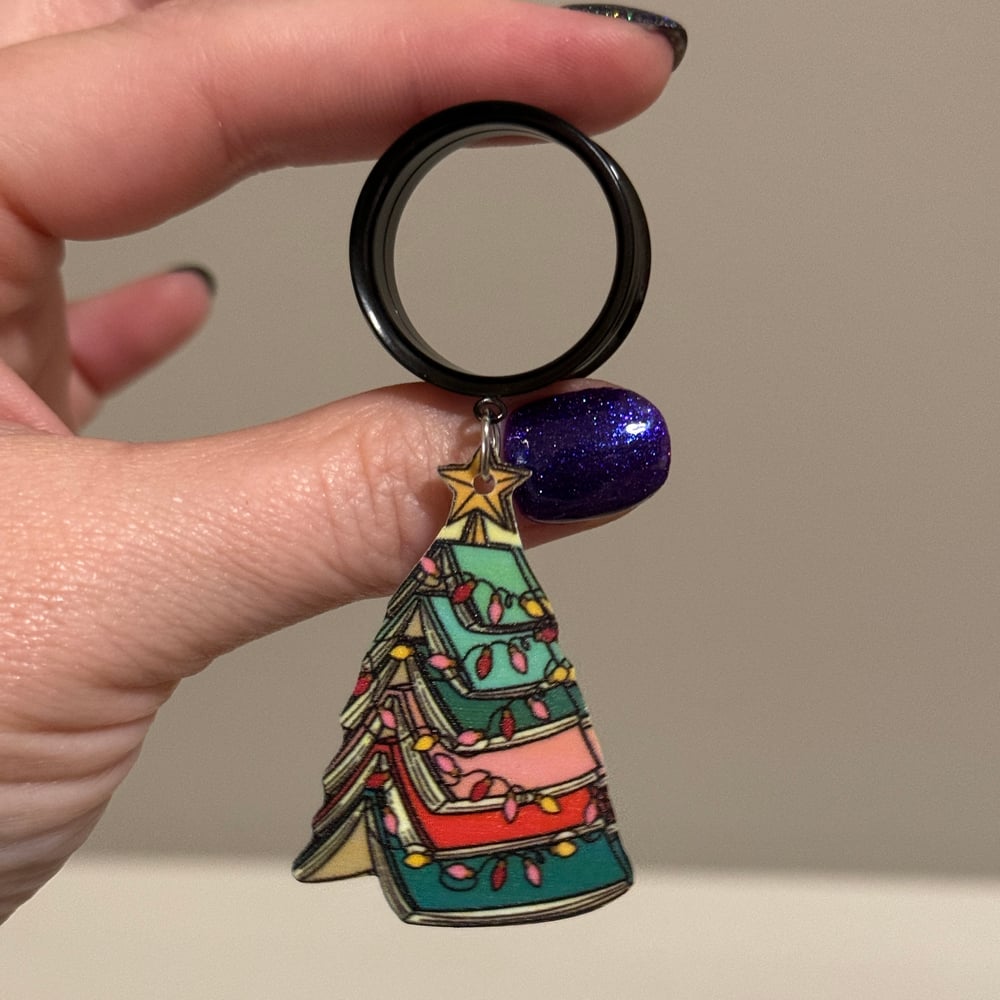 Image of Holiday Book Tree Dangles (sizes 2g-2")