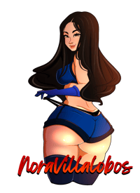 Nora Villalobos Vinyl Sticker  - Blue