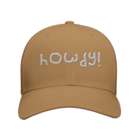 Tan Handwritten Design Retro Trucker Hat