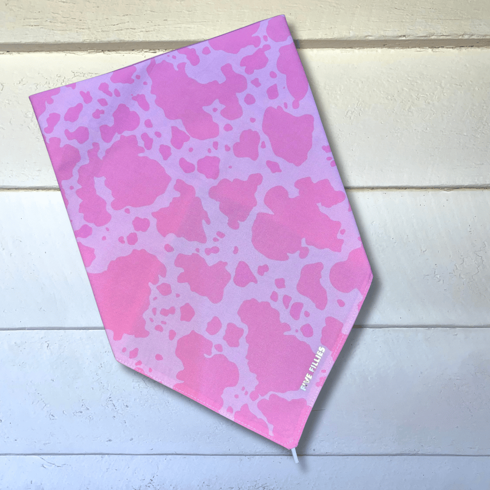 Image of Pink Cow Print Scarf