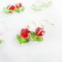 Image 3 of Flower Earrings - Tulip