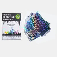 Image 1 of [Limited Edition]Blank Hoops Hologram Eggshell Stickers 100pcs/200pcs free shipping