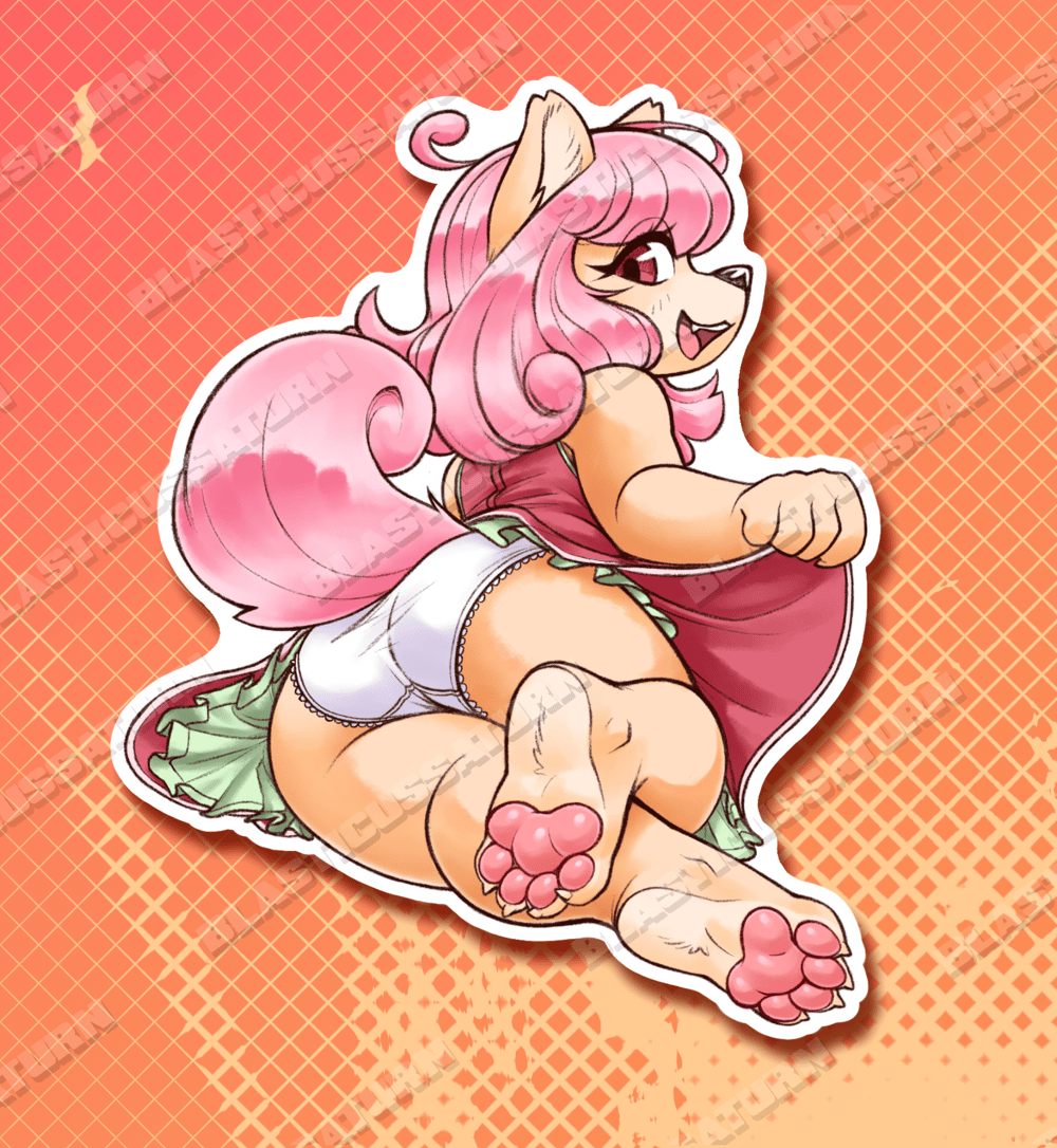 Strawberry Shortcake Dog - Vinyl Sticker