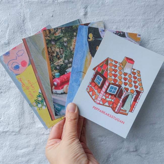 Set of 5 Christmas Postcards