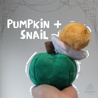 Image 1 of Pumpkin + Snail Decor Plush - Halloween Plush 2024