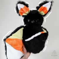 Image 2 of Jumbo Candy Corn Bat Plush! - Halloween Drop 2024