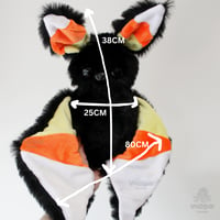 Image 4 of Jumbo Candy Corn Bat Plush! - Halloween Drop 2024