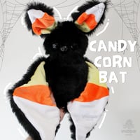 Image 1 of Jumbo Candy Corn Bat Plush! - Halloween Drop 2024