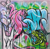 COMING OF AGE | 22X22 ACRYLIC & SPRAYPAINT ON CANVAS