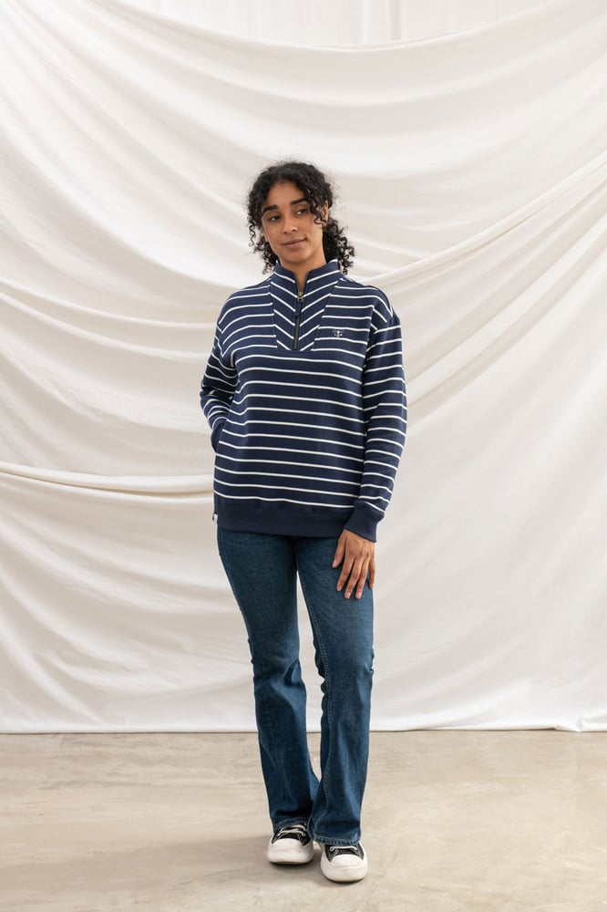 Image of Coral Navy Stripe Jersey
