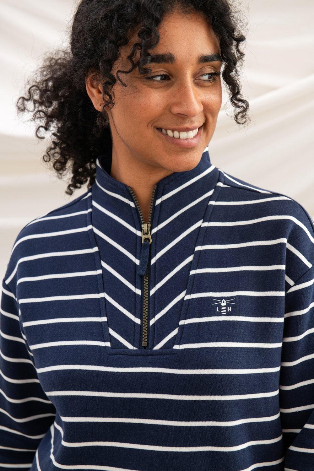 Image of Coral Navy Stripe Jersey