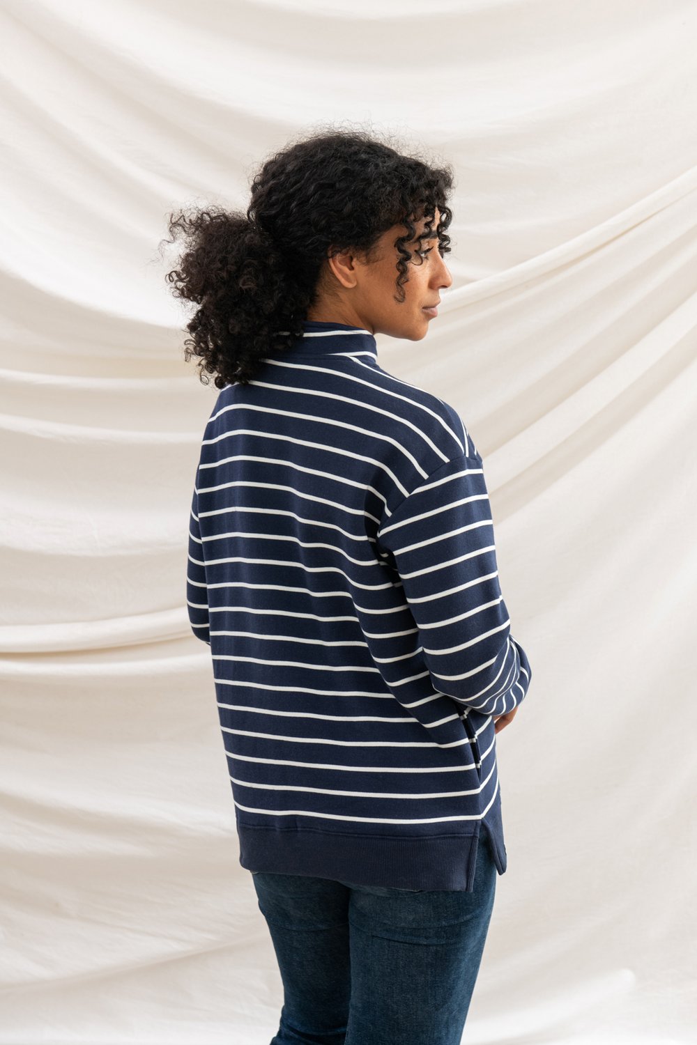 Image of Coral Navy Stripe Jersey