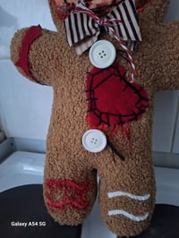 Image 11 of Halloween Custom Made Doll. The Gingerbread Man. Handmade Creepy Plushie. Gothic Home Decor. Unique 