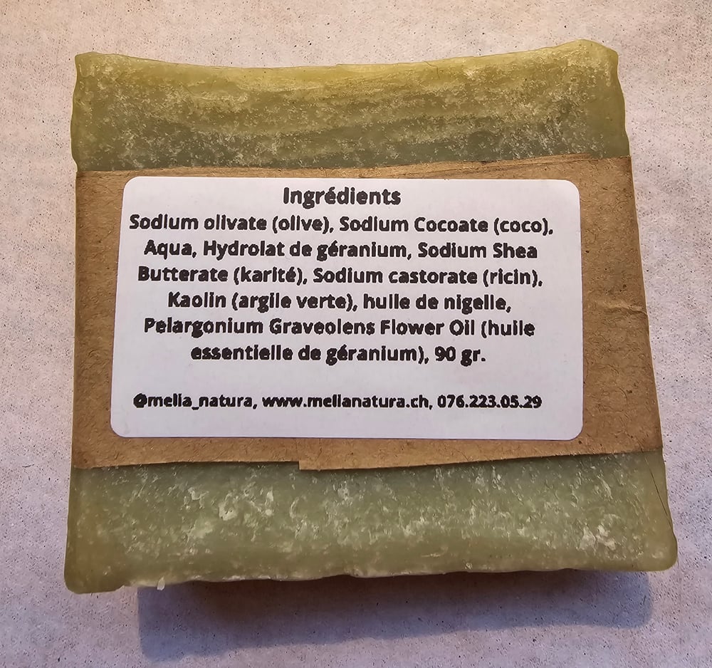 Savon surgras purifiant à l'argile verte & l'huile de nigelle