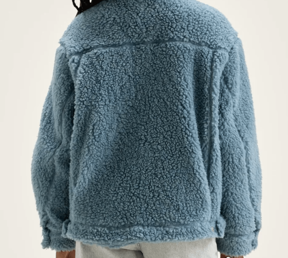 Image of Denim Blue Teddy Jacket