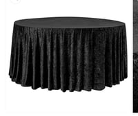 BLACK VELVET AROUND TABLECLOTH ( 120")