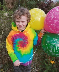 Image 1 of Child's rainbow spiral hoodie