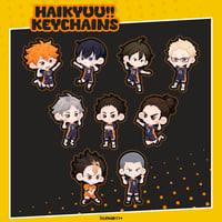 Image 1 of HAIKYUU KEYCHAINS (Karasuno, Nekoma, Aoba Johsai, Fukurodani, Shiratorizawa)