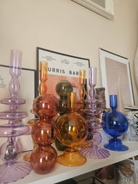 Image 2 of Scandinavian Retro Glass Candle Holders and Vases 
