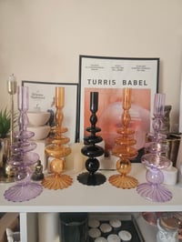 Image 3 of Scandinavian Retro Glass Candle Holders and Vases 
