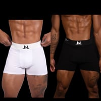 M'Nihjie 2-Pair Boxer Briefs Bundle (B&W)