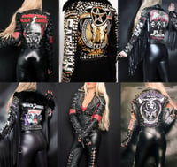 Image 1 of CUSTOM MADE BLACK SABBATH / OZZY FAUX LEATHER JACKET