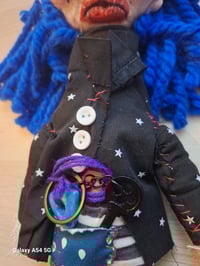 Image 17 of Coraline Jones handmade fabric and polymer clay doll unique one of a kind fan art doll. Haunted doll