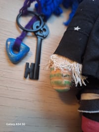 Image 16 of Coraline Jones handmade fabric and polymer clay doll unique one of a kind fan art doll. Haunted doll