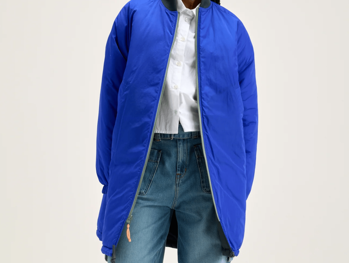 Image of Oversized Parka - Reversible (Grey to Blue)