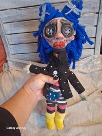 Image 12 of Coraline Jones handmade fabric and polymer clay doll unique one of a kind fan art doll. Haunted doll