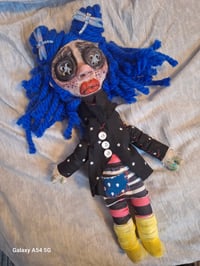 Image 13 of Coraline Jones handmade fabric and polymer clay doll unique one of a kind fan art doll. Haunted doll