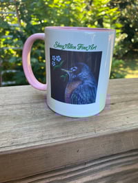 Image 1 of “Robin with Forget-Me-Nots” Ceramic Mug