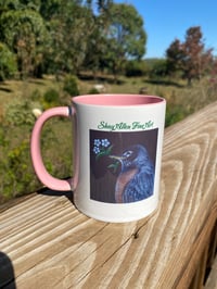 Image 2 of “Robin with Forget-Me-Nots” Ceramic Mug